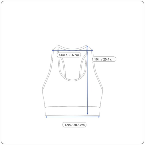 Vibe Sports Strappy Blue Sports Bra Womens Large Nylon/Spandex - Picture 7 of 7